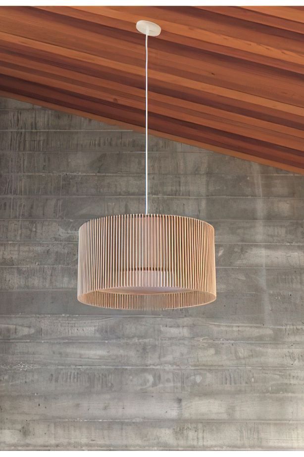 Modern Lights - iO DRUM Timber Pendant Handcrafted
