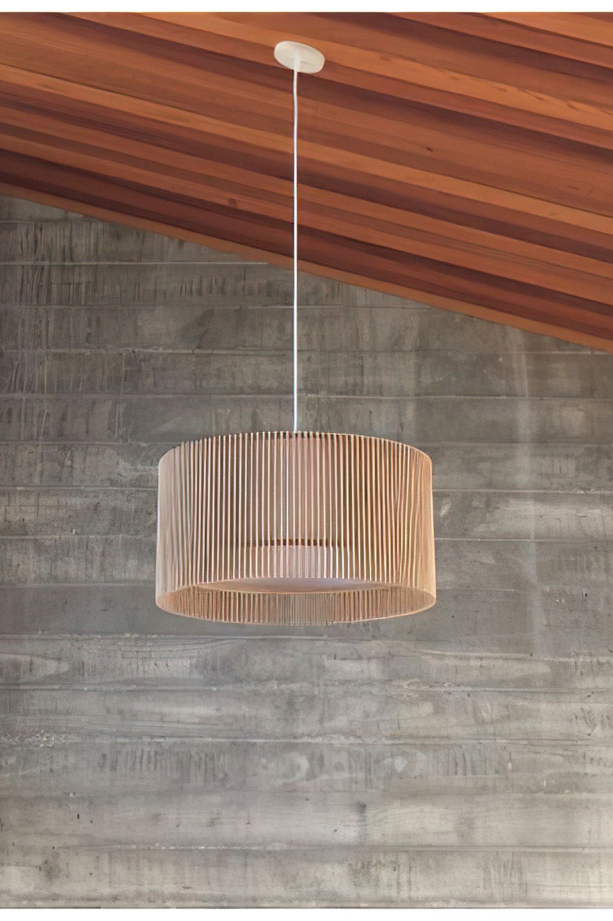 Modern Lights - iO DRUM Timber Pendant Handcrafted