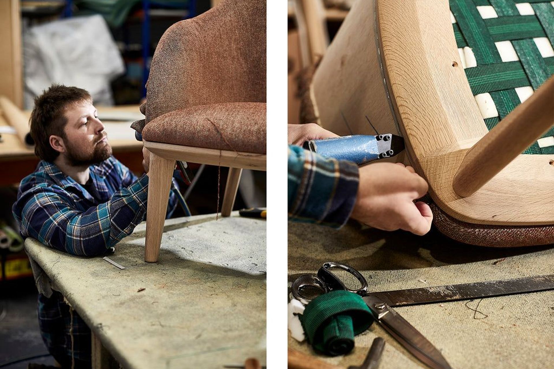 The Glenaire High Back Chair with optional four-leg base.