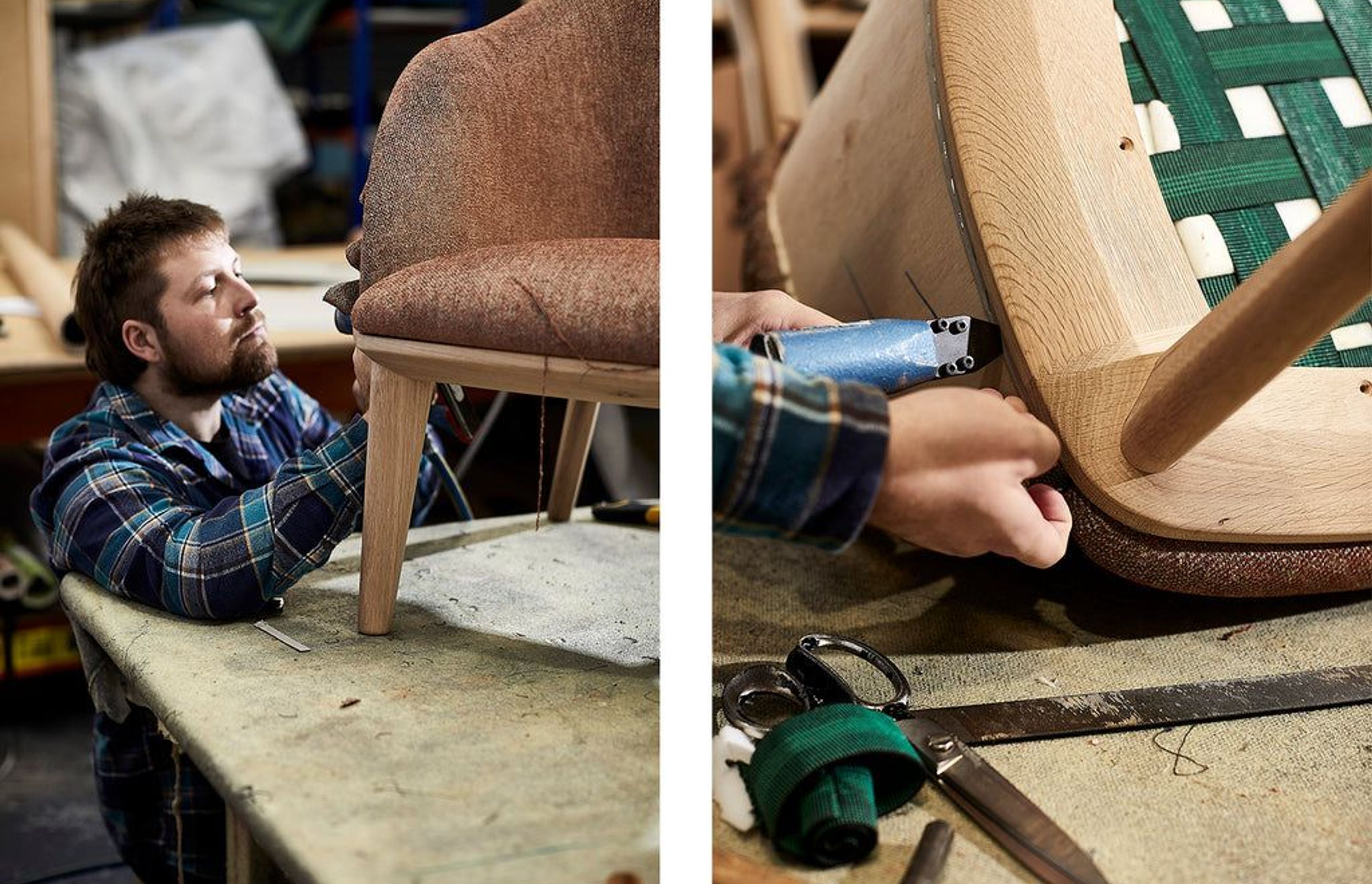 The Glenaire High Back Chair with optional four-leg base.
