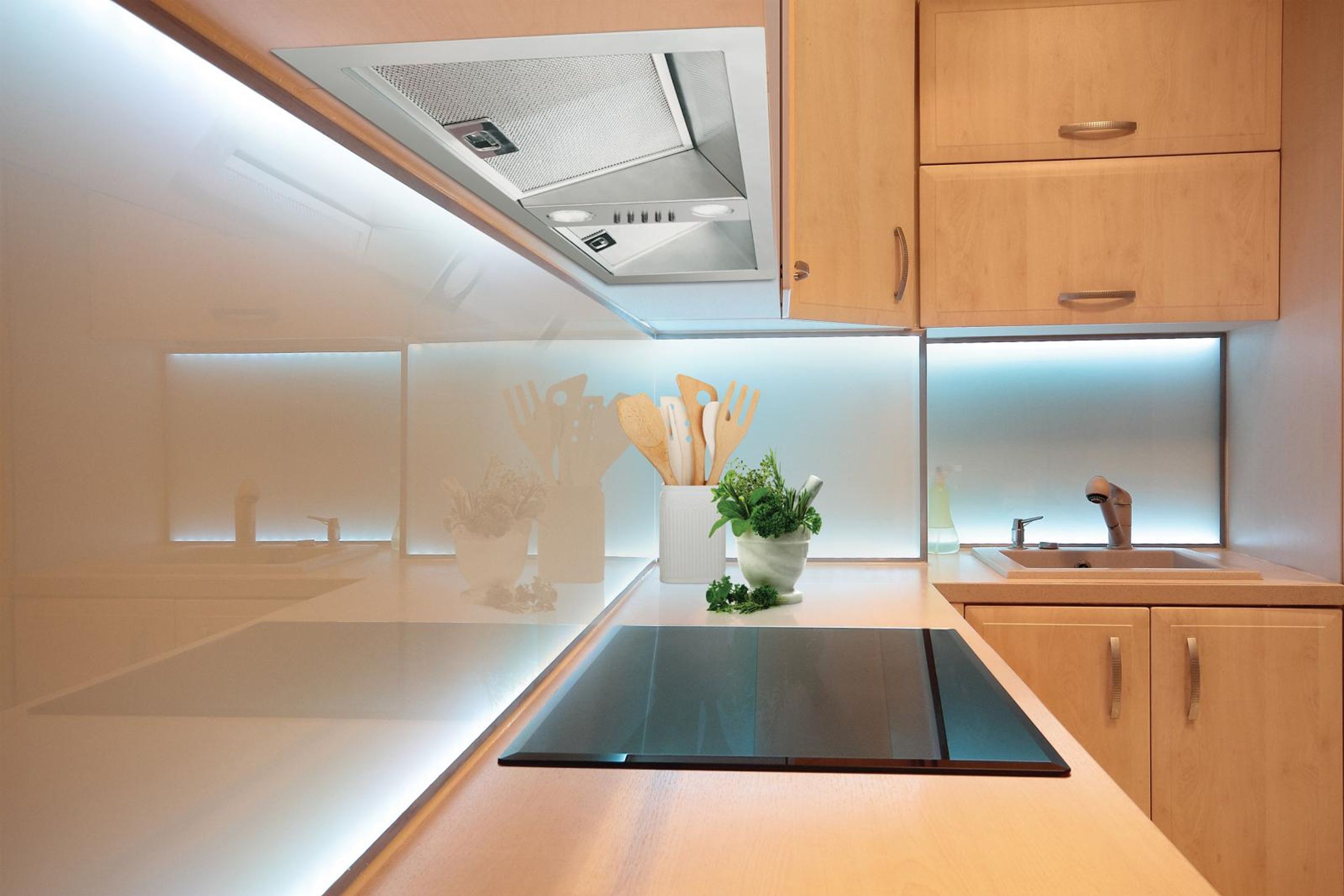 The sleek and modern range of Schweigen undermount rangehoods has been designed to complement any contemporary kitchen.