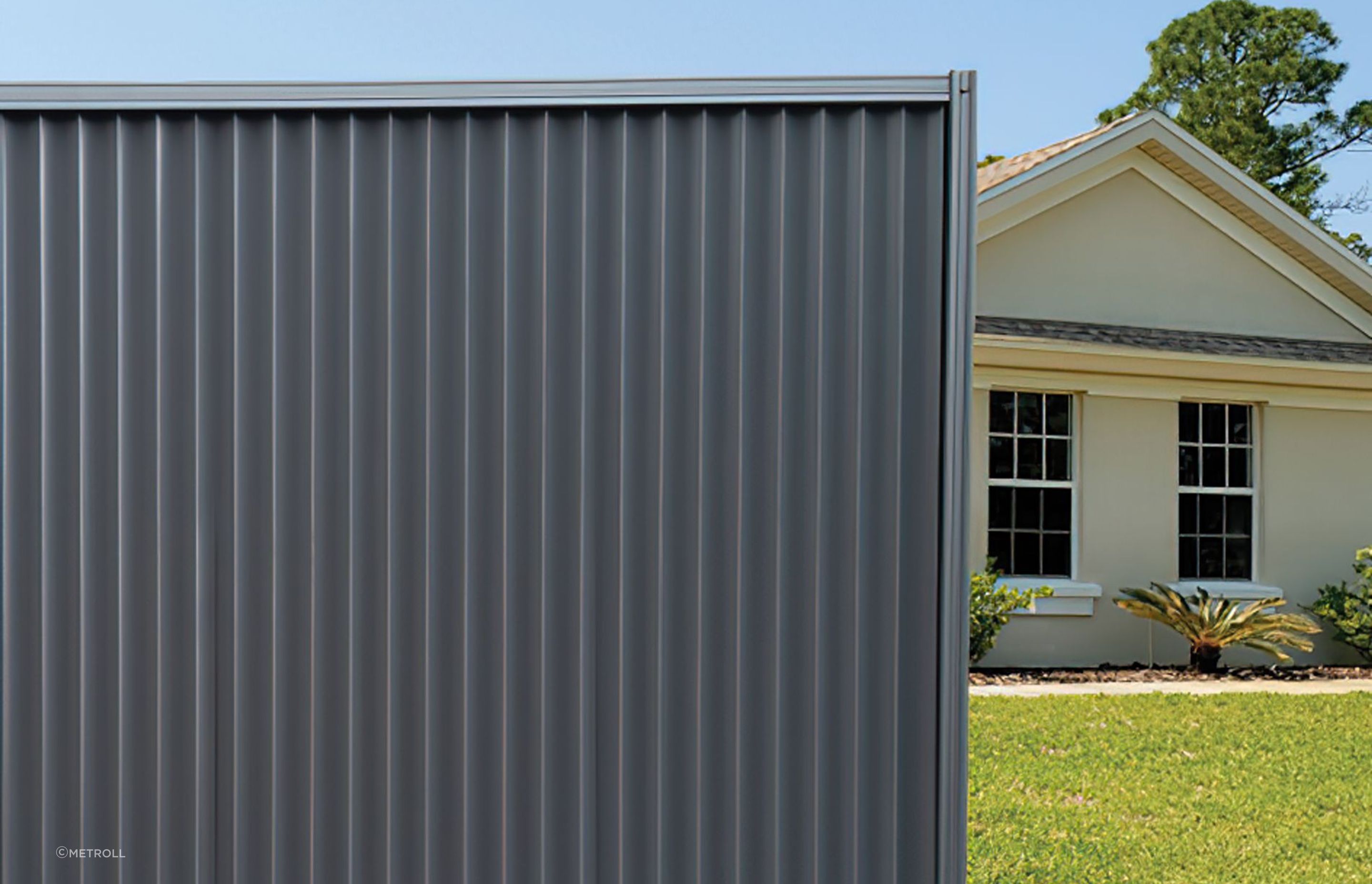 Steel fence panels like this Gemini Fencing panel come in various sizes.