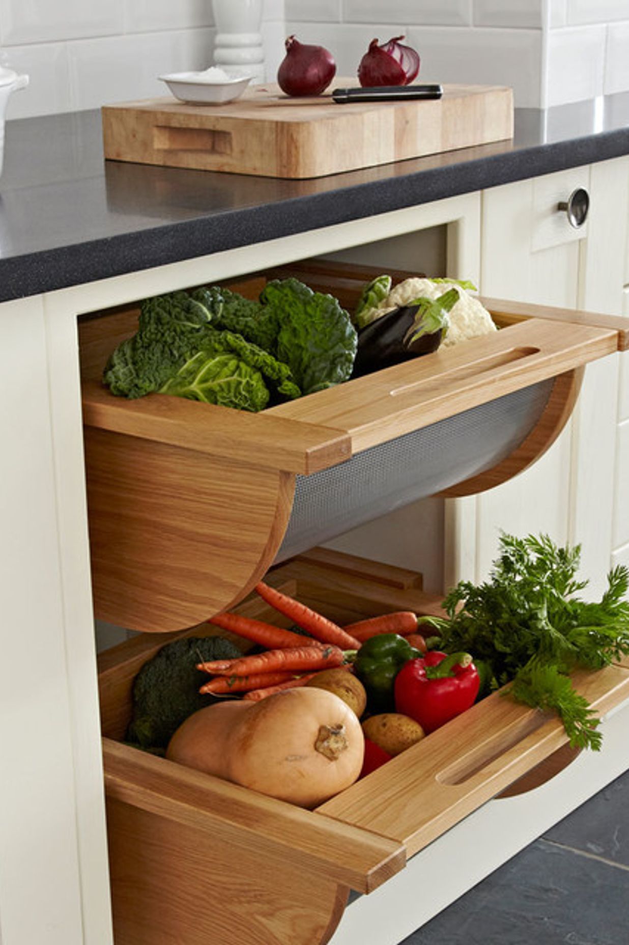 Example of a Vegetable Drawer | Photo Credit – Hafele