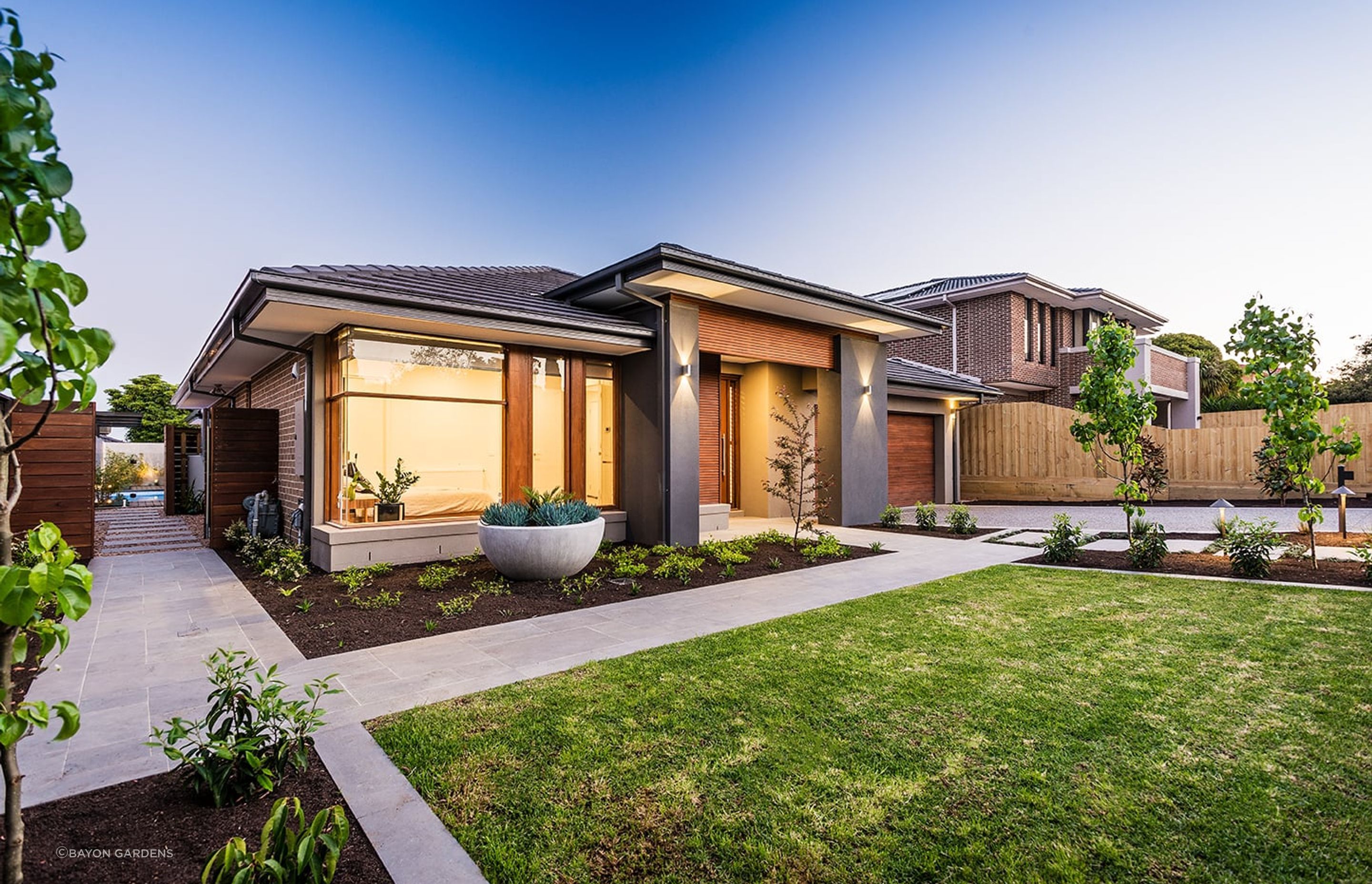 Clearly defined flower beds can give a front garden or yard a structure