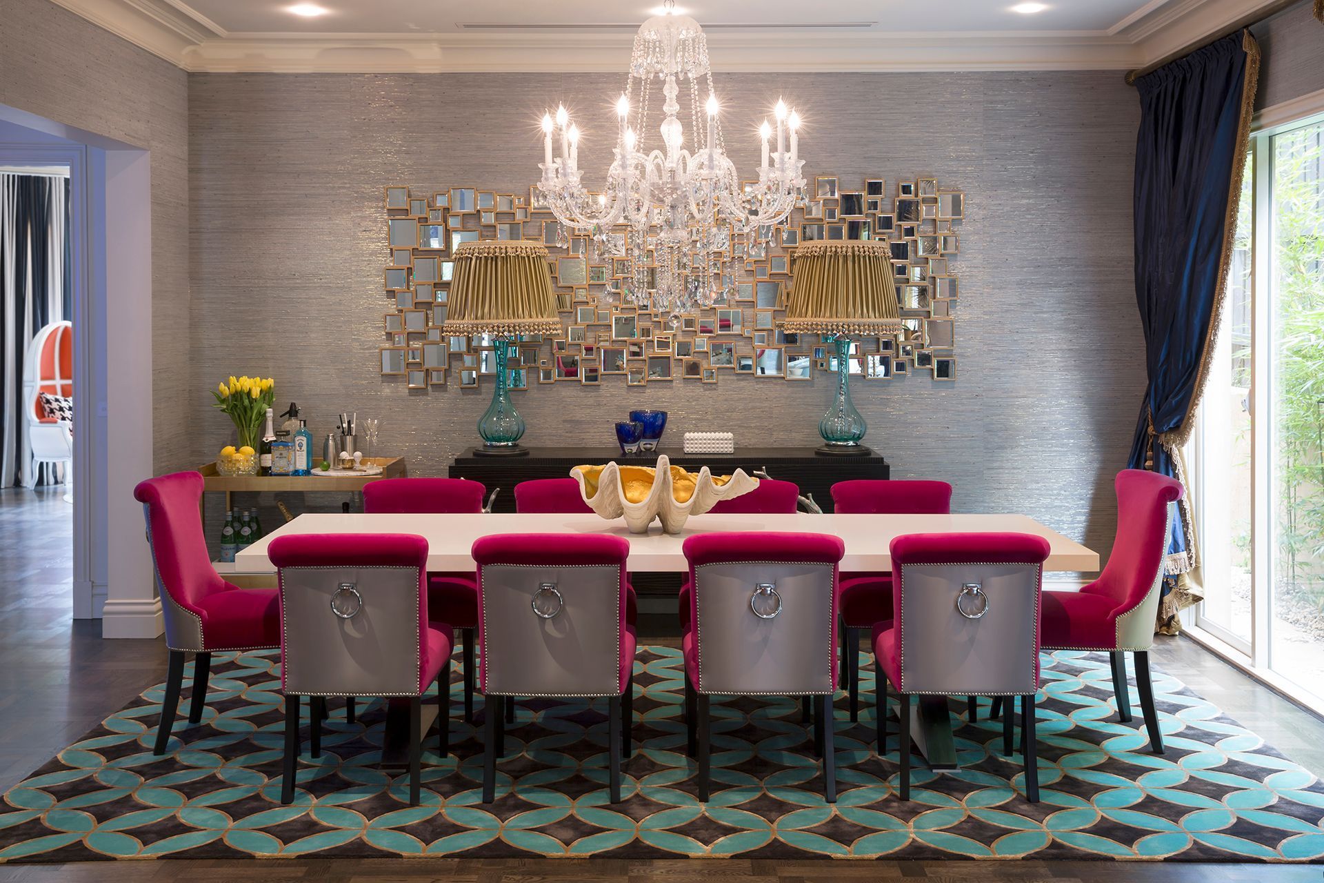 The right rectangular dining table should leave enough space for easy movement around a dining room.