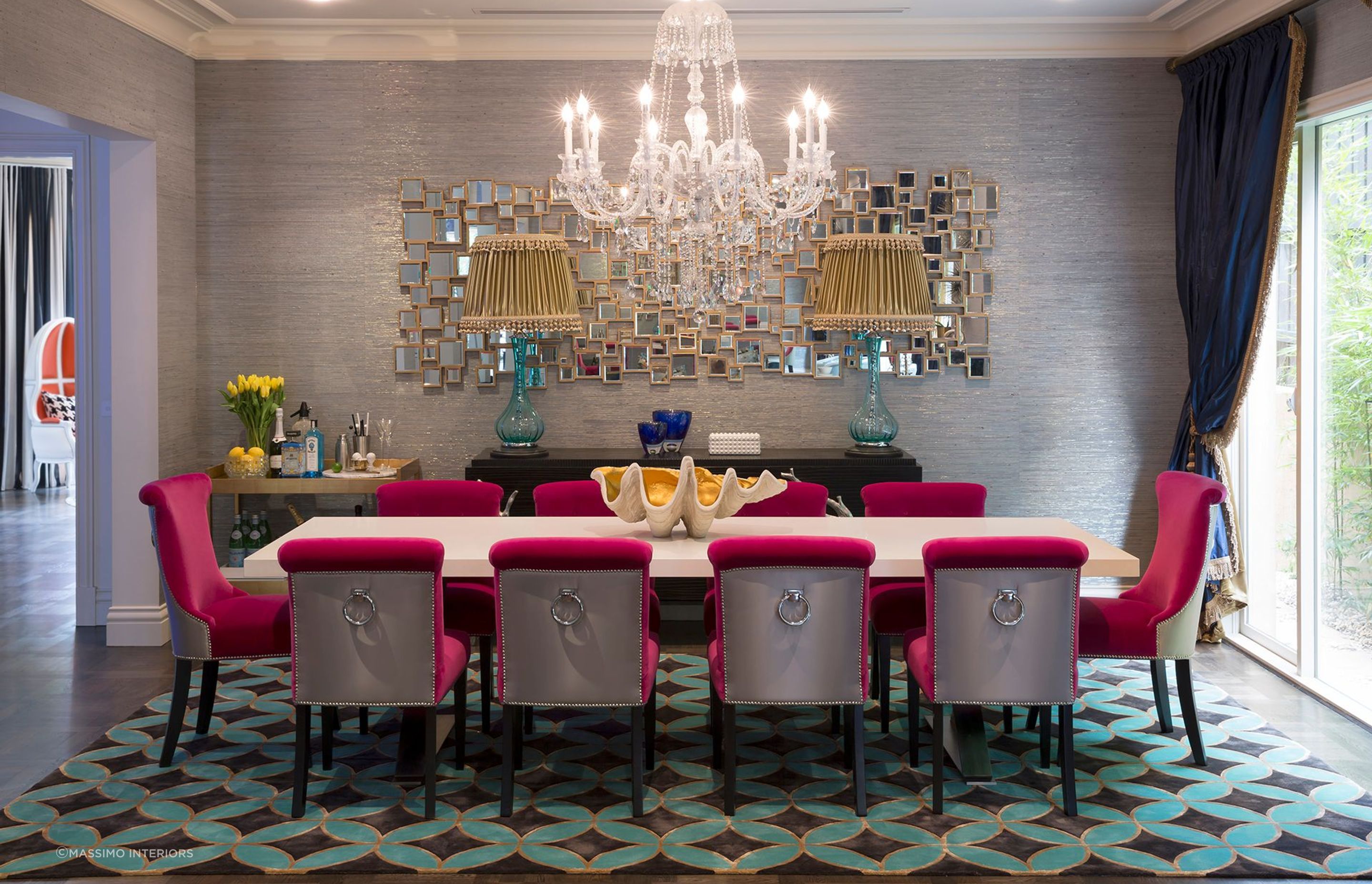 The right rectangular dining table should leave enough space for easy movement around a dining room.