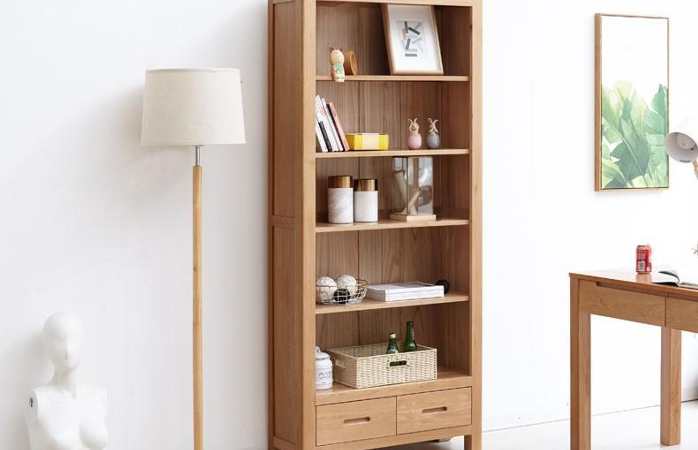 Humbie Solid Oak Large Bookcase