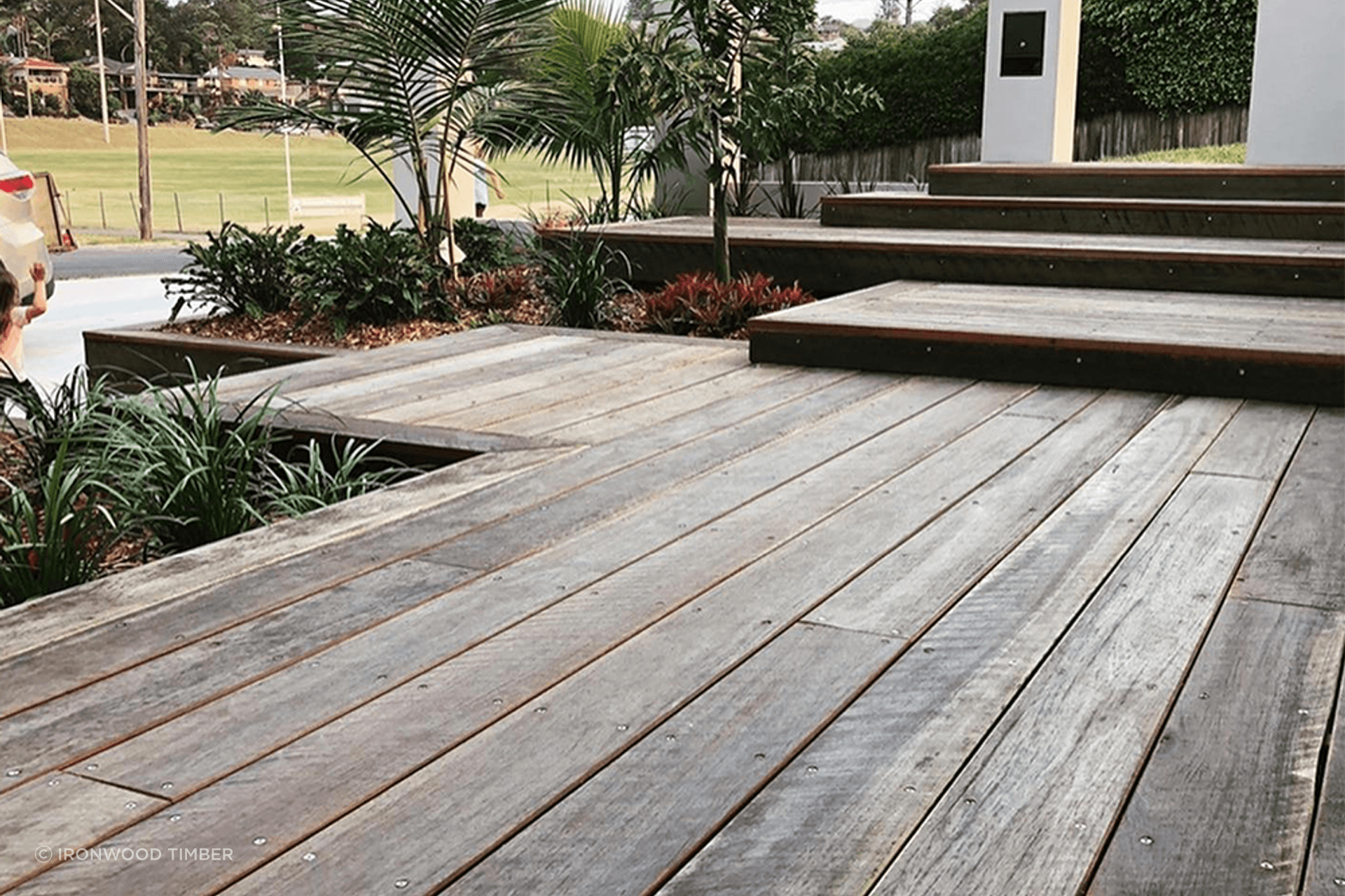 The tone and type of timber you use for a deck can be matched with other features, such as the timber you use for a fence or gate.