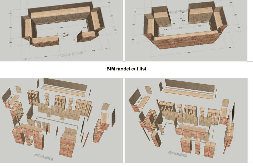 SketchUp model guiding factory fabrication