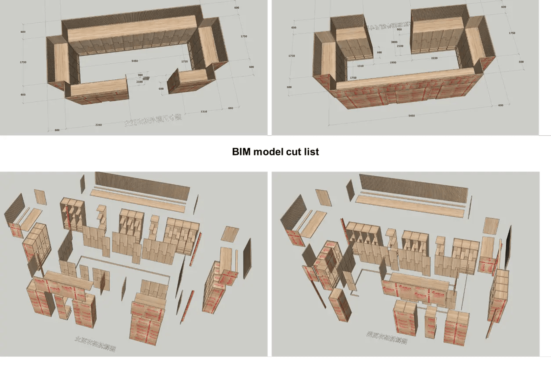SketchUp model guiding factory fabrication