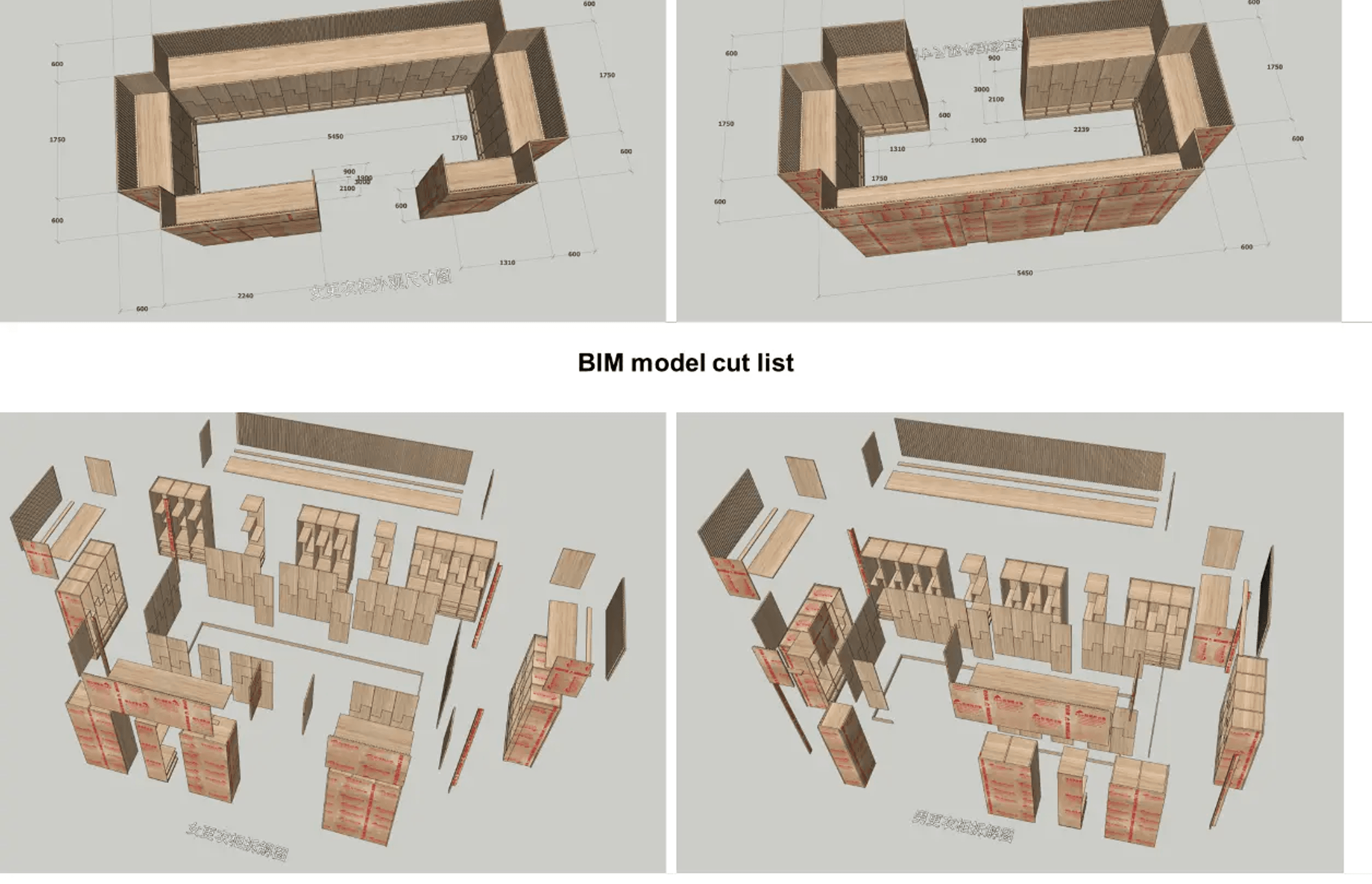 SketchUp model guiding factory fabrication