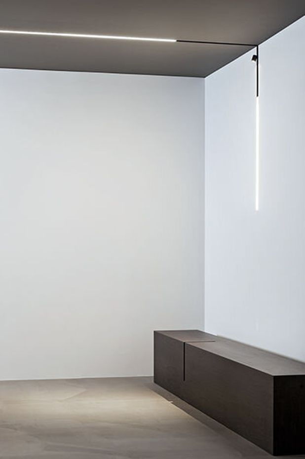 The Running Magnet by Flos Architectural is recessed into the architecture then luminaires clip on magnetically