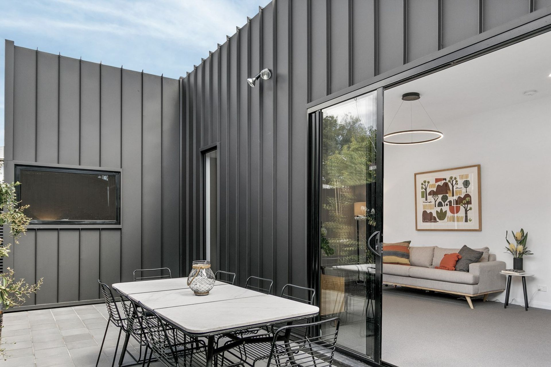 Aluminium cladding or panels are a popular exterior wall cladding option and can be used in conjunction with other materials.