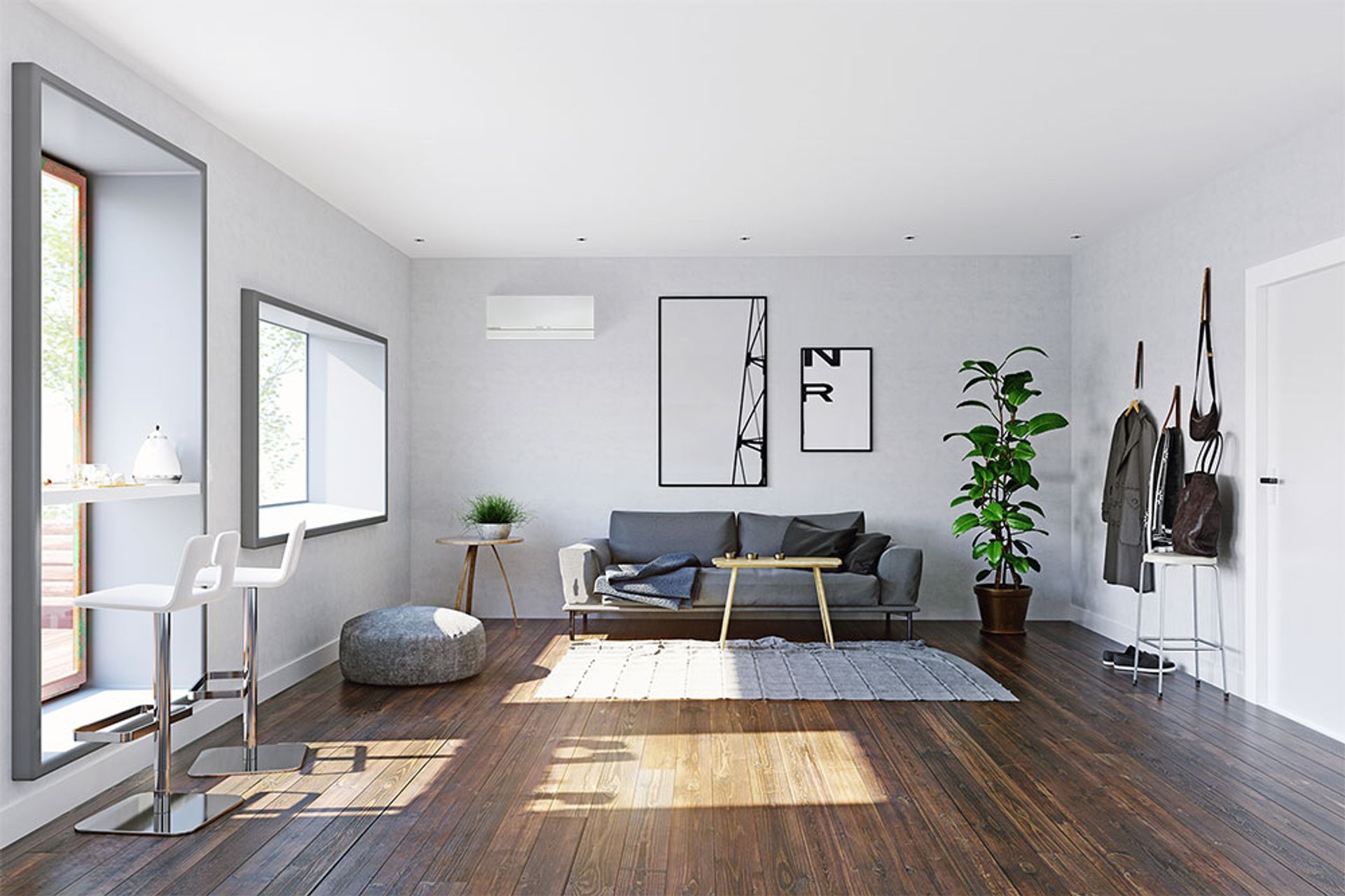 Ductless in design, the Wall-Mounted Lossnay Ventilation System is ideal for rooms and apartments where there is no roof space to install a heat exchanger.