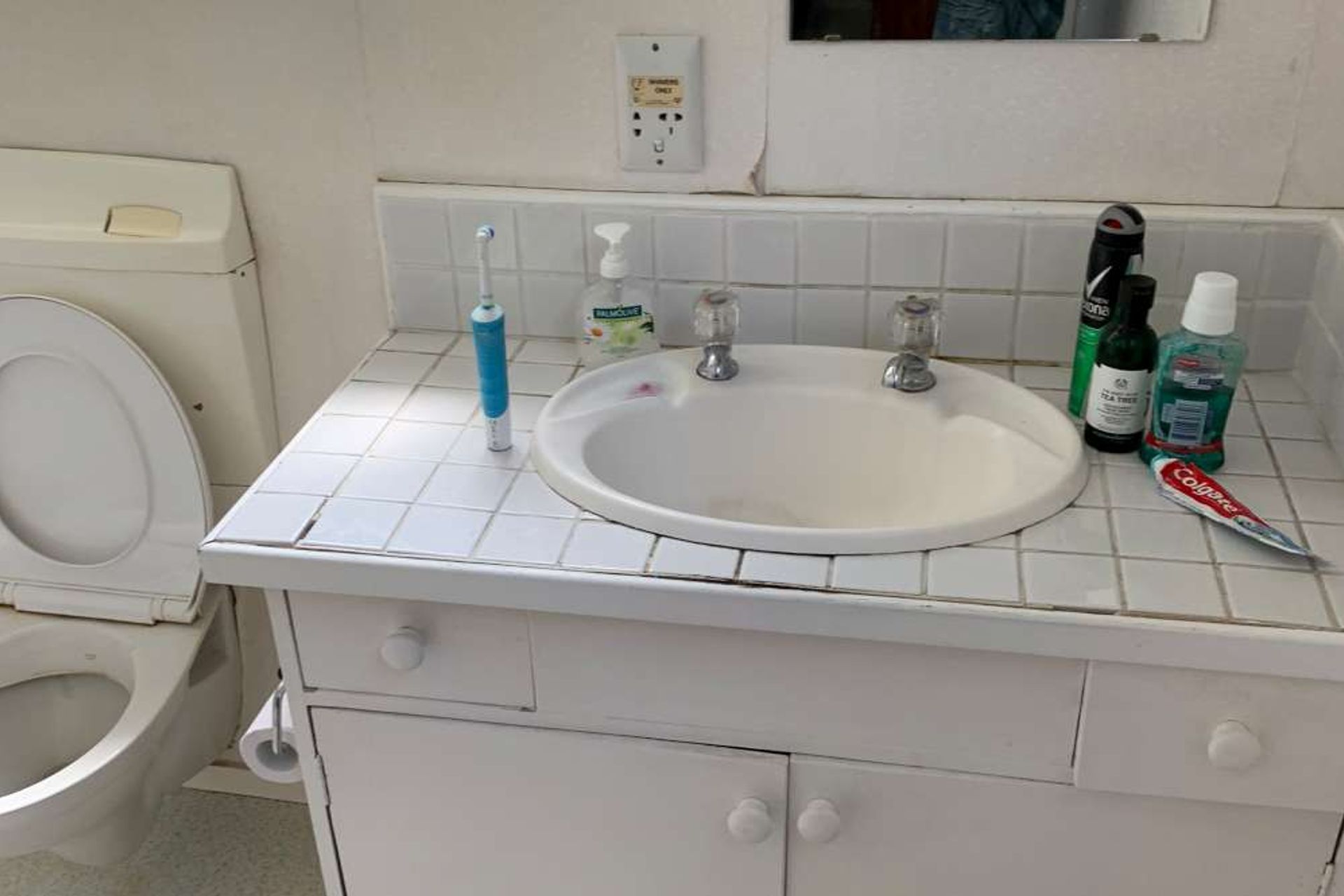 BEFORE we renovated the bathroom