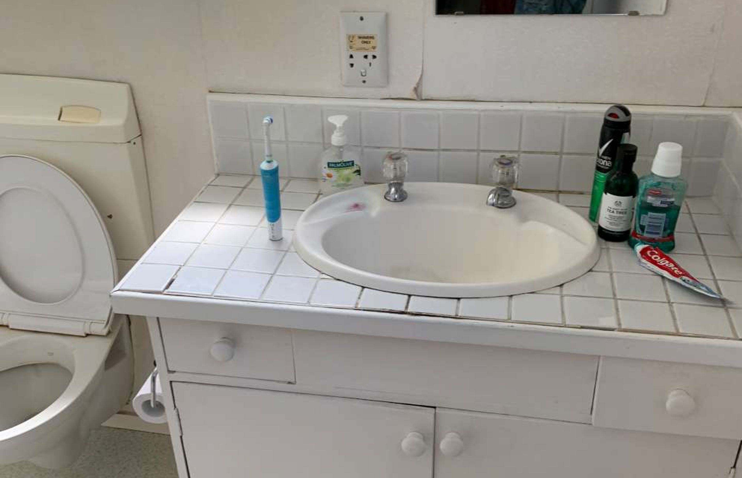 Before we renovated the bathroom in Hillsborough - bathroom was old and shabby and the client needed to spruce it up. 