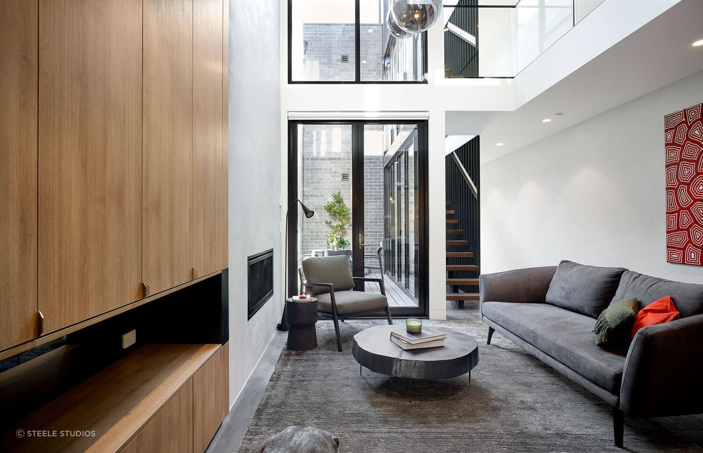 An example of the creative use of storage spaces within the living areas of this home.