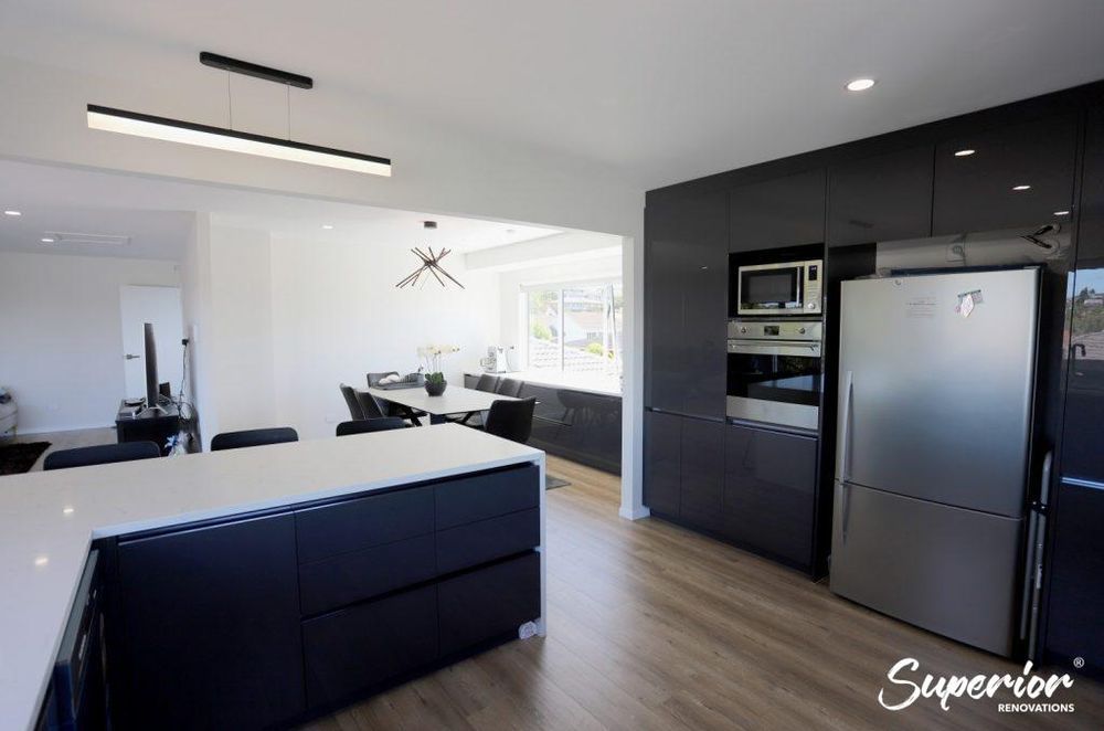 Open plan kitchen that serves multiple purposes