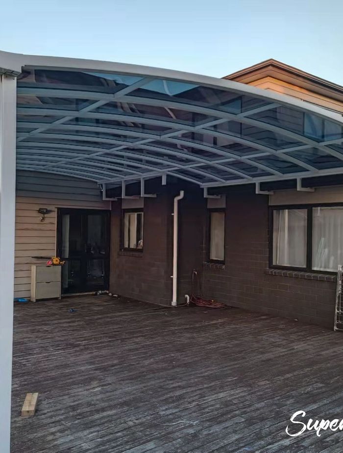 Large Pergola with a custom curved roof