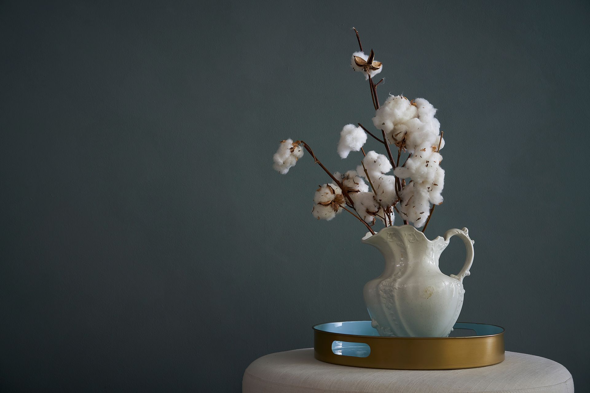 Smooth Impasto in Beach Grass, a calming green-grey that offers warmth at the cool end of the spectrum.