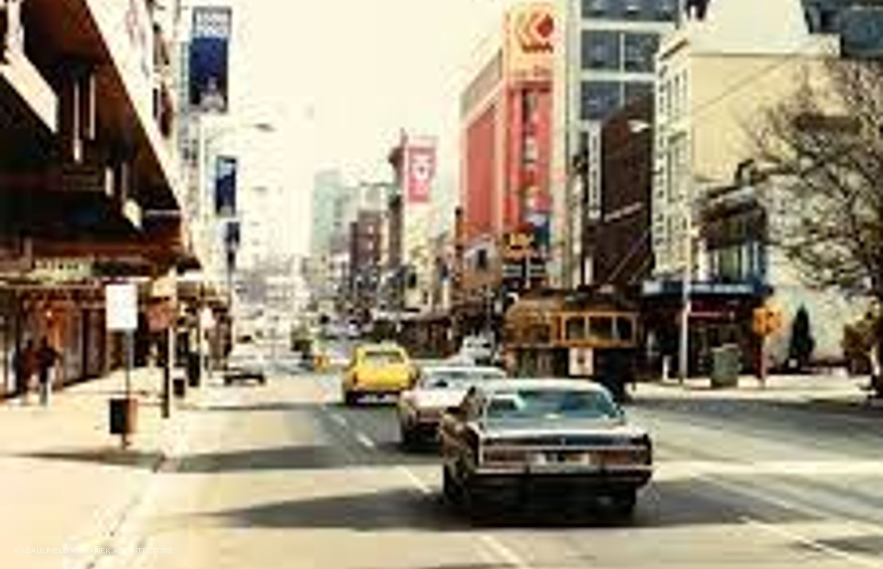 Swanton Street in 1980 with Collins Booksellers to the right of the image