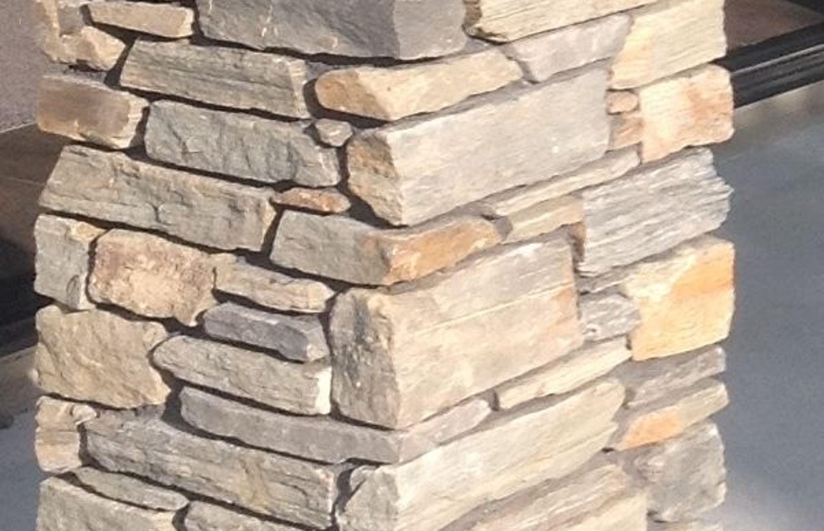 Raked: Recessed (or raked) stone has the mortar gently brushed out of the joints. This creates more shadow and texture in the wall.