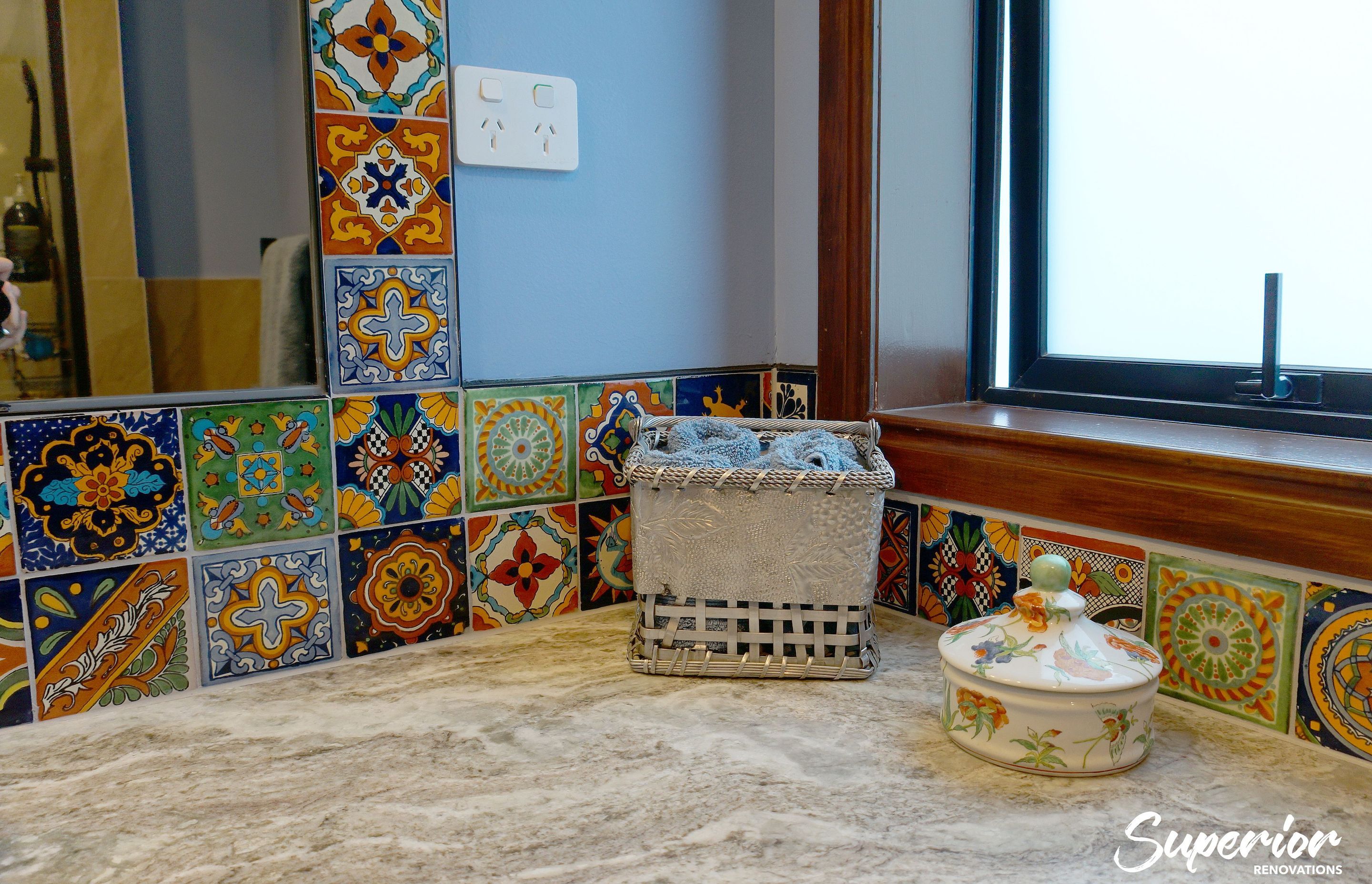 Spanish style Mosaic tiles in Stanmore Bay