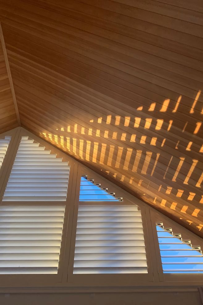 Shutters offer clean lines, a permanent appearance and aesthetically pleasing light-play.