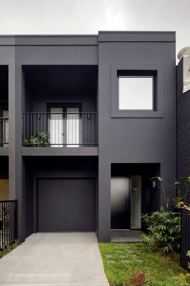 A slick matte black Townhouse in South Yarra, Victoria. Featured Project: South Yarra Townhouse by Winter Architecture