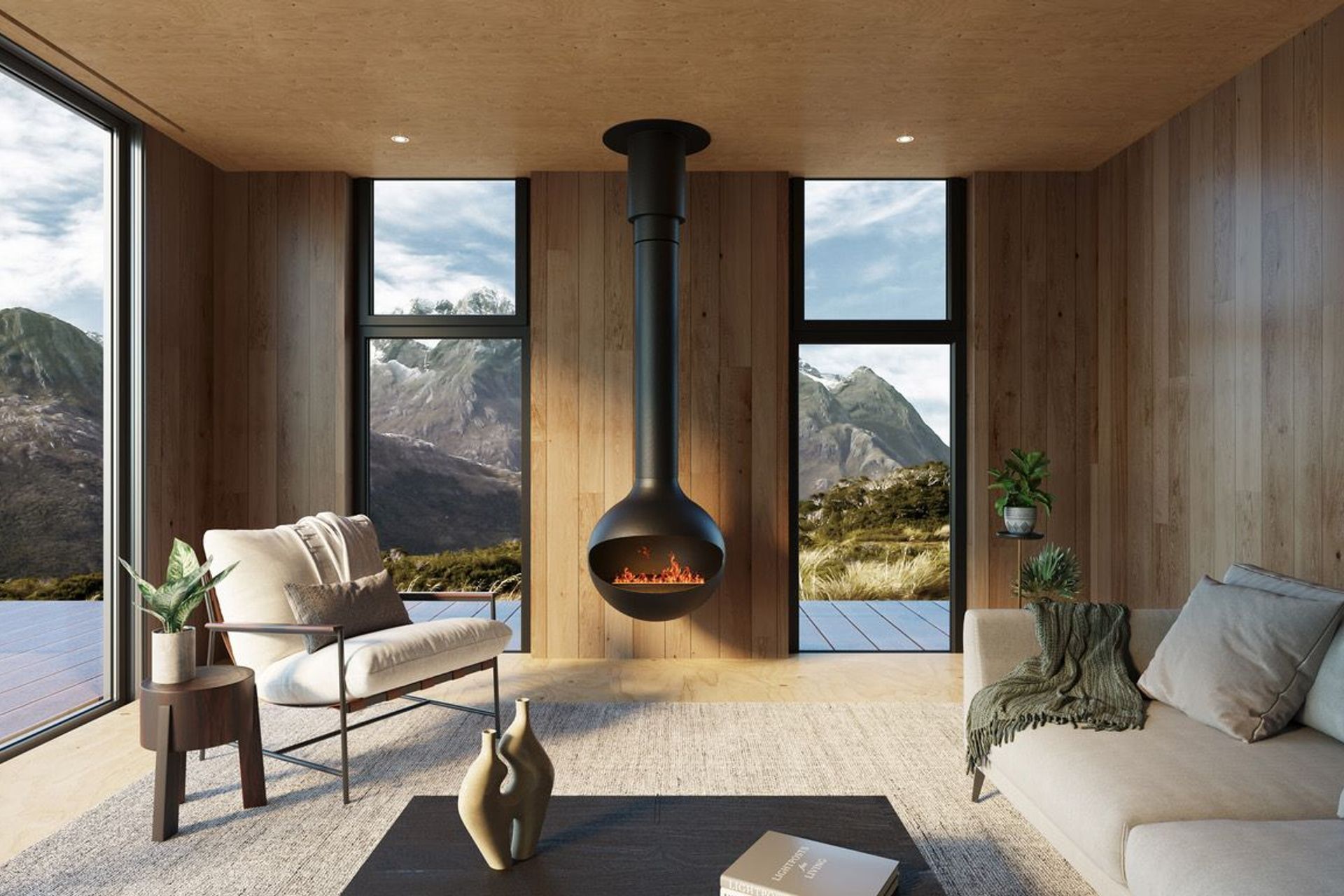 Bio-fuel creates a real flame with heat, but is an environmentally friendly choice.