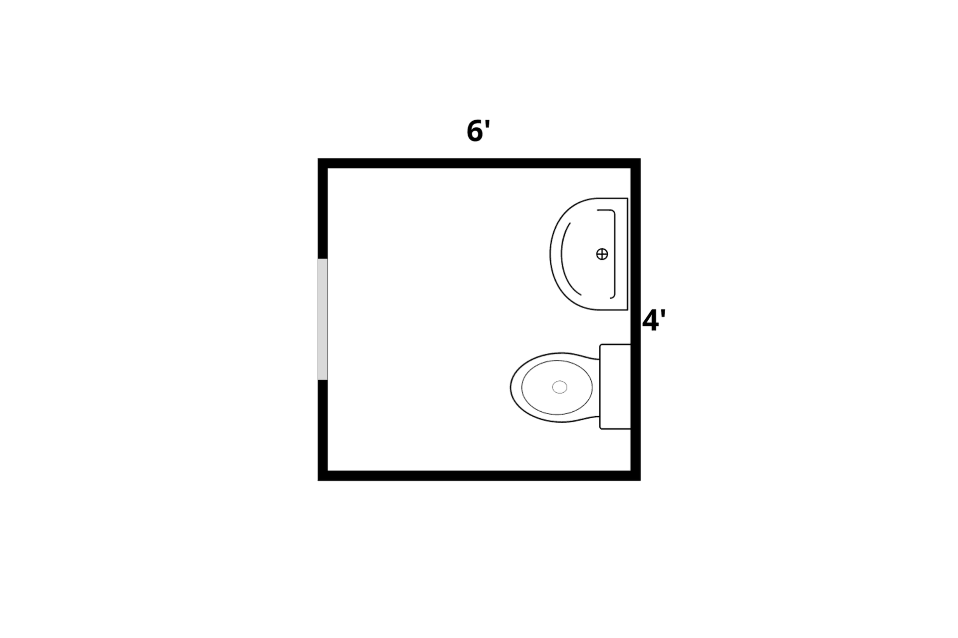 Tiny Half Bathroom Layout