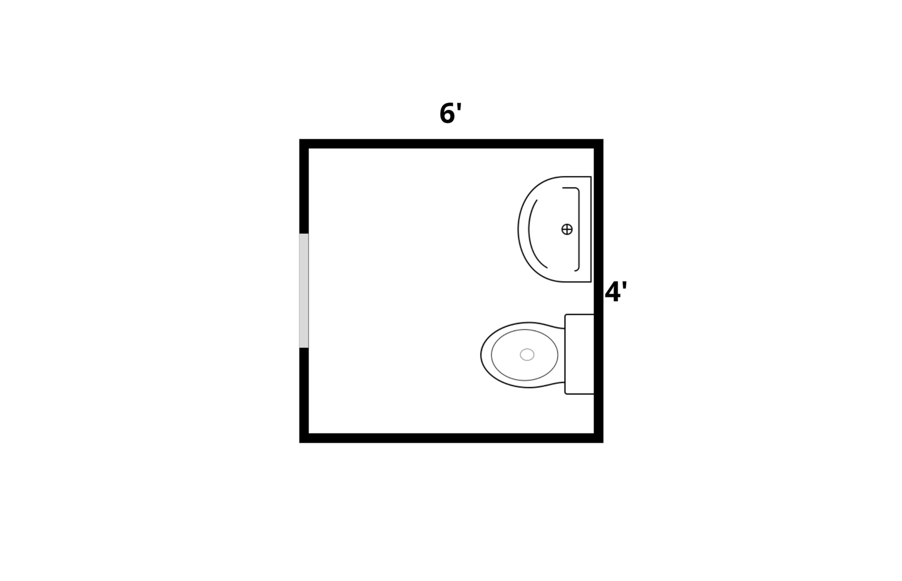 Tiny Half Bathroom Layout