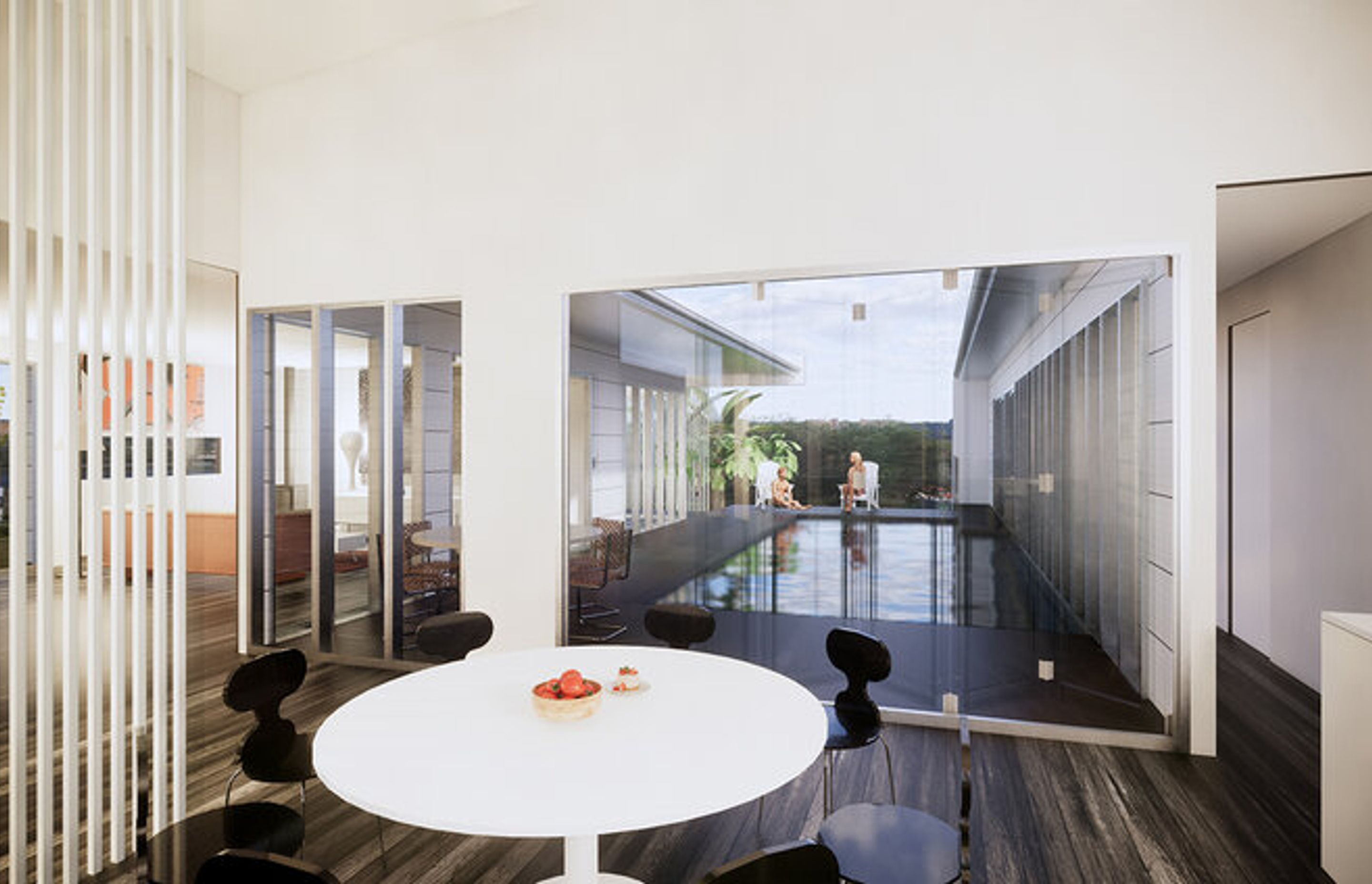 Urban Series design incorporates a centrally located pool option which passively brings cooling breezes into the home.