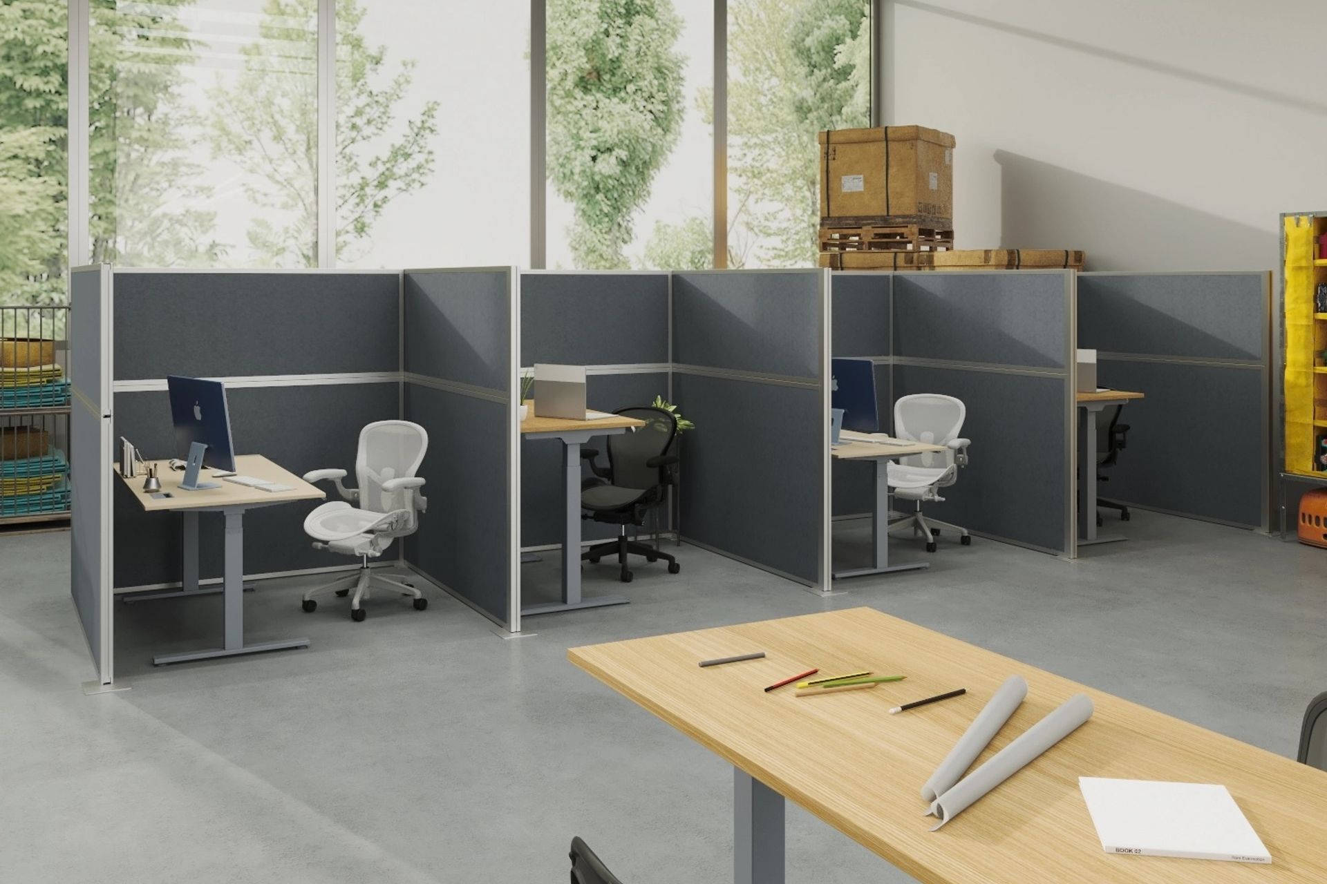 Hush Panel Booths - Privacy and Noise Reduction. Optional windows can add natural light
