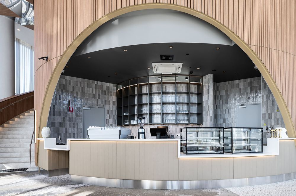 Above: Group 2 Fire Rated Screenwood acoustic PANELS feature in the Pullman Hotel in Sydney.