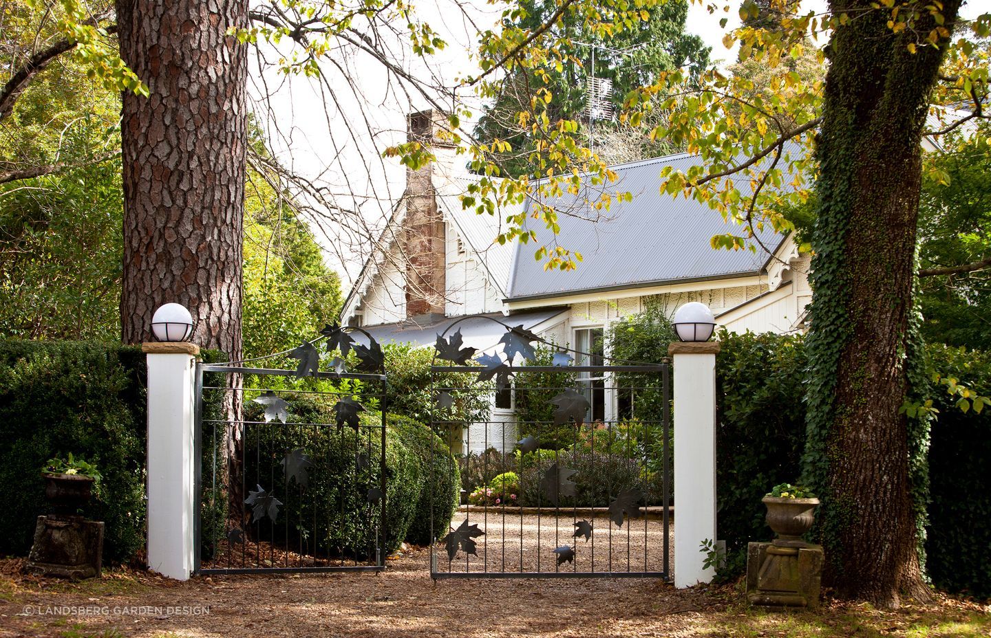 A beautiful gate helps an entryway stand out