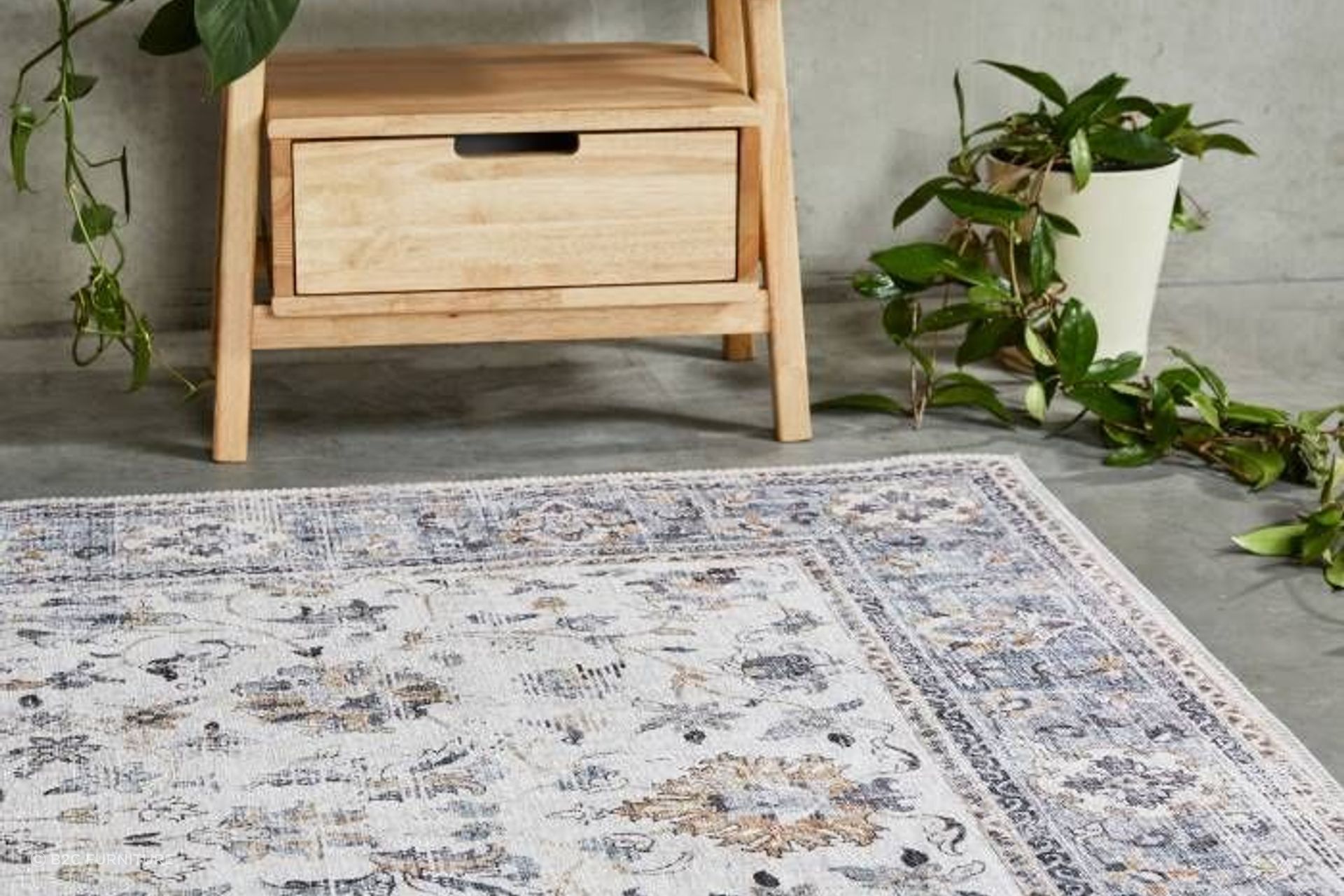 Wren Traditional Floral Rug from B2C Furniture