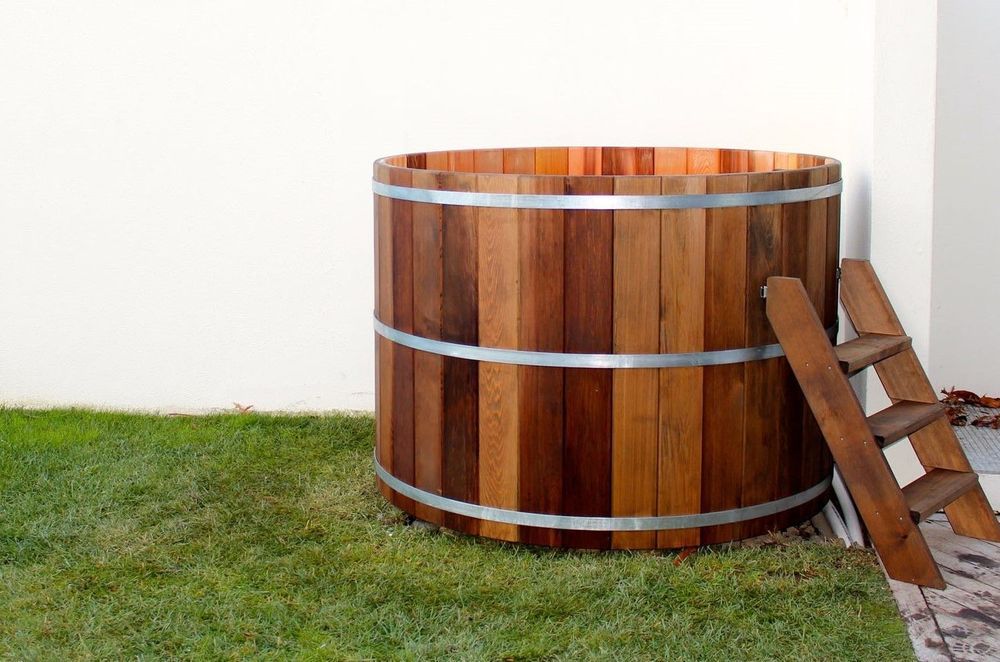 A small spa is the perfect fit for a compact space.