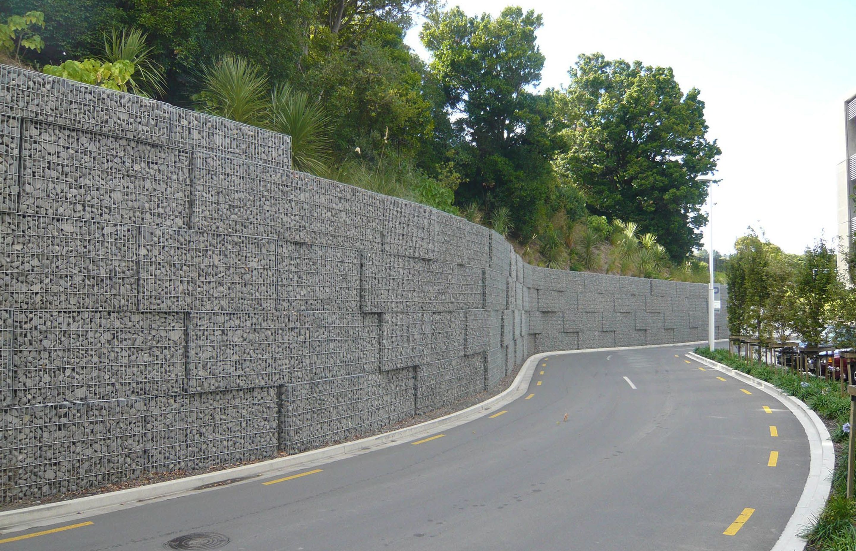 Gabion retaining walls don't require maintenance over time, which makes them ideal for civic and industrial applications.
