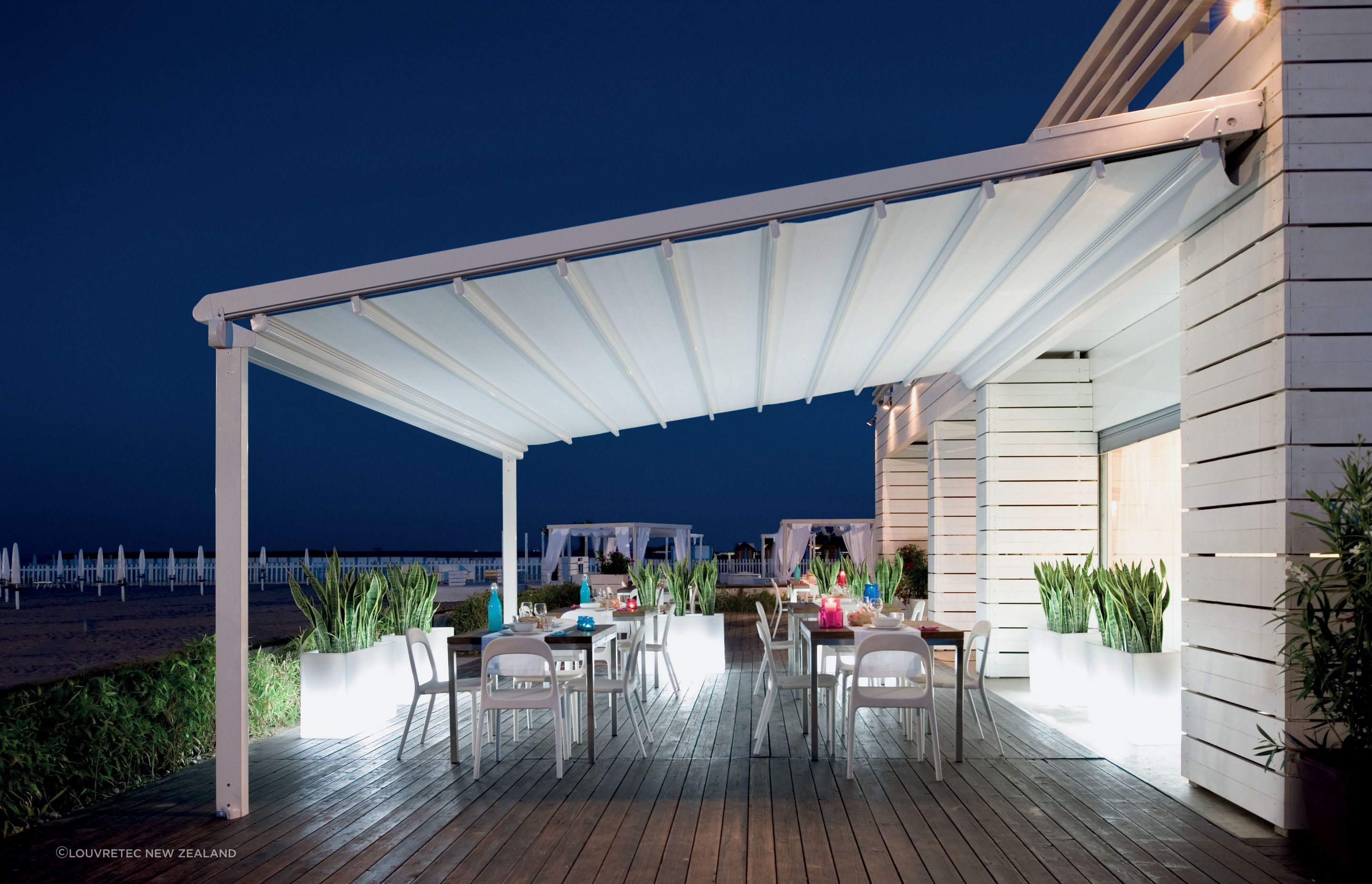 Retractable Fabric Roofs by Louvretec New Zealand
