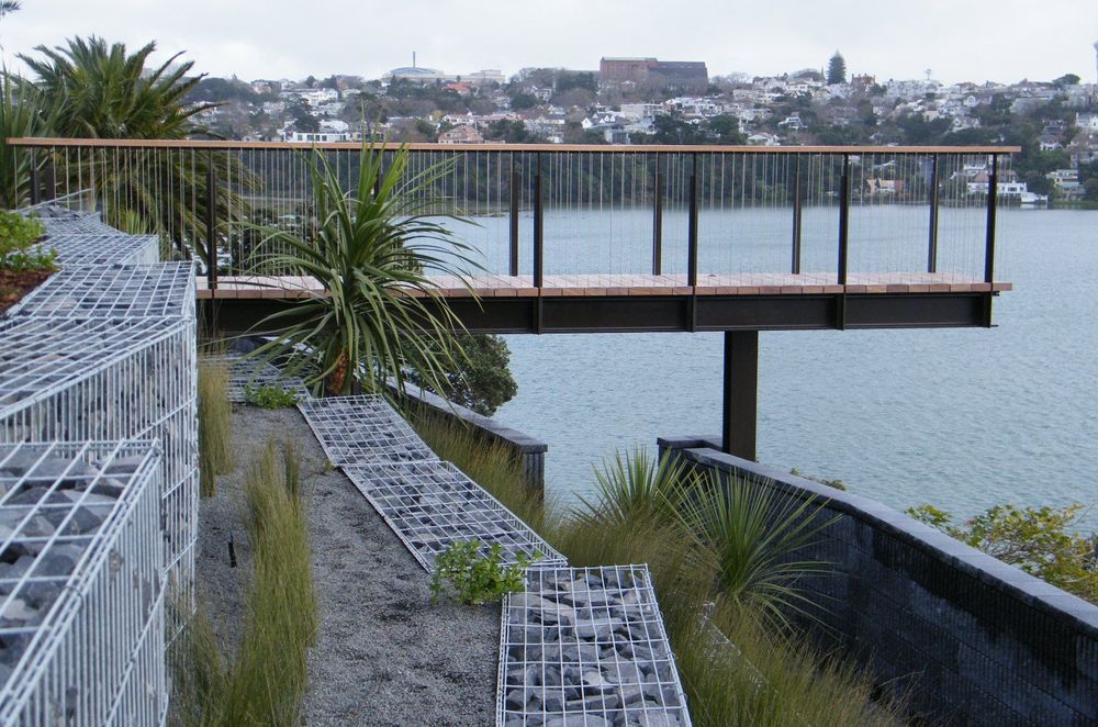 The RAWE Stonebox Gabion wall system enables retaining walls, free standing walls, or stone facades to be quickly and architecturally constructed.