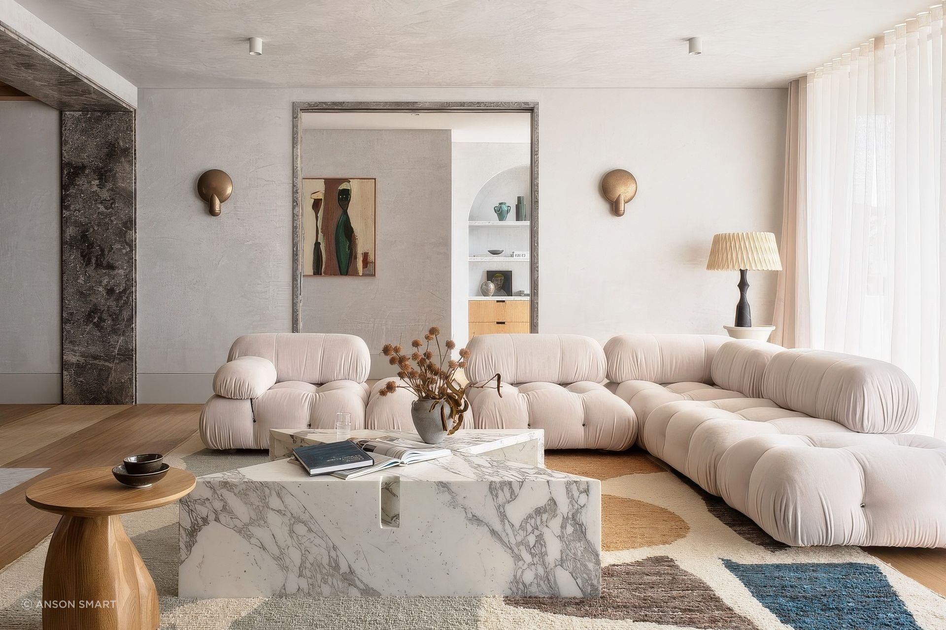 A transformed 1990s cliffside dwelling, Pacific House features a five-bedroom layout that harmonizes family life with ocean views, blending contemporary and neo-classical design elements for a rich, engaging living experience.