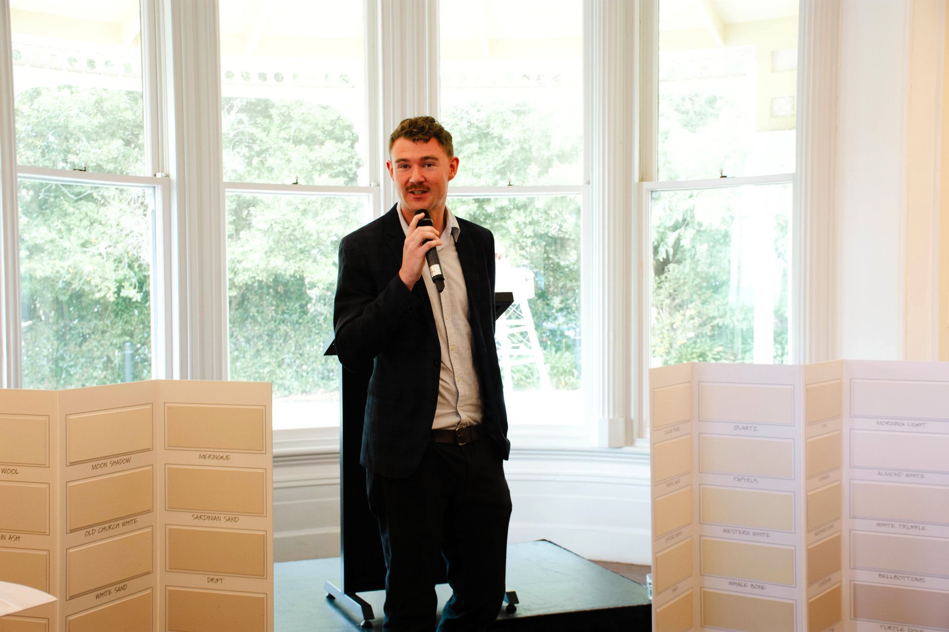 Jeremy Meates, Porter's Paints' Business Development Manager, spoke at the launch event.