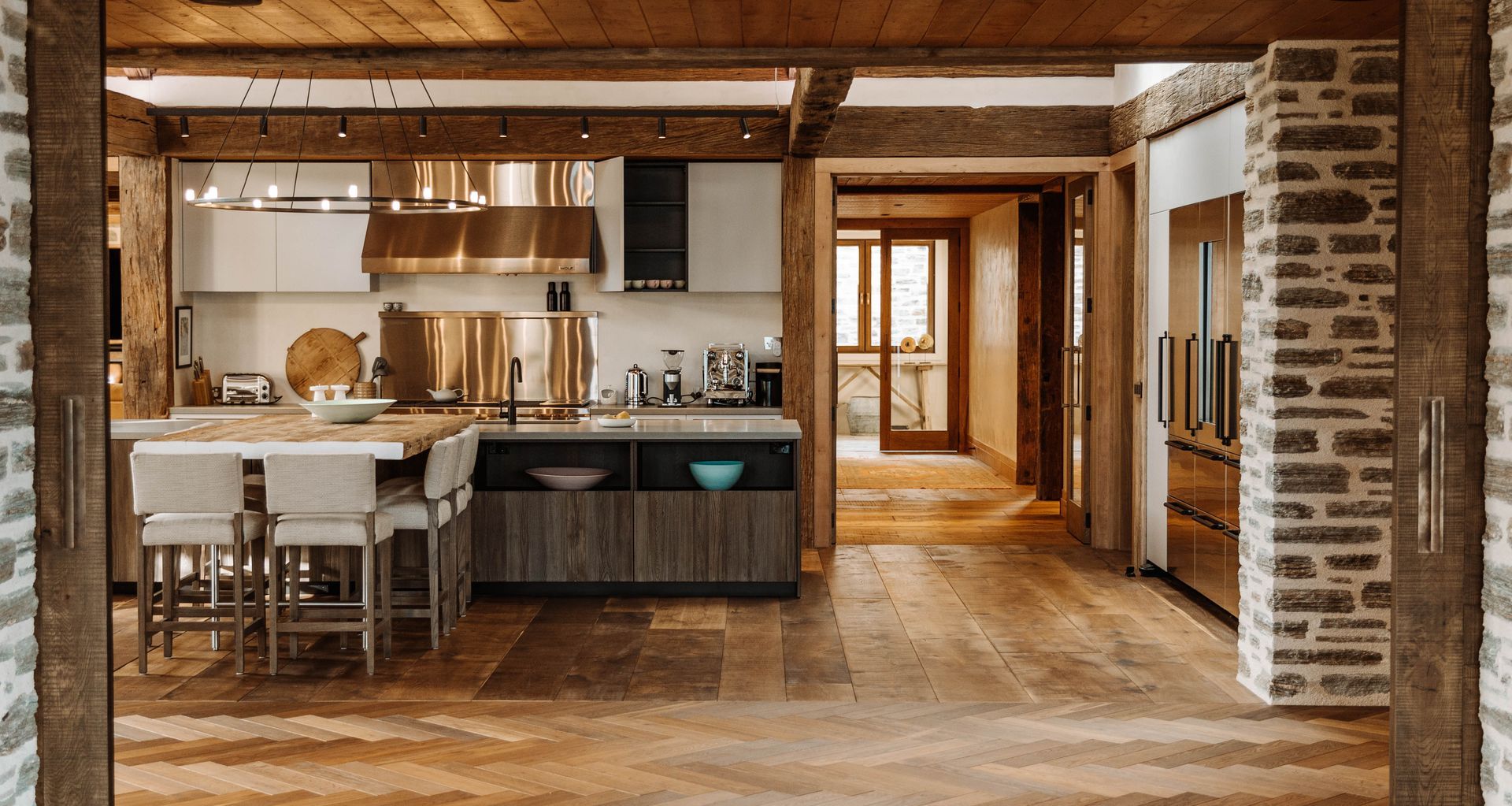 The Whakatipu Residence, featuring VidaSpace Galway Hand Grade Timber Flooring and VidaSpace Bespoke Timber Flooring |  Photography: Isabella Rubie