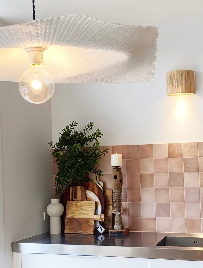 A pink kitchen had been on Katy's wish list, something that has now been brought to life in her fourth home renovation.