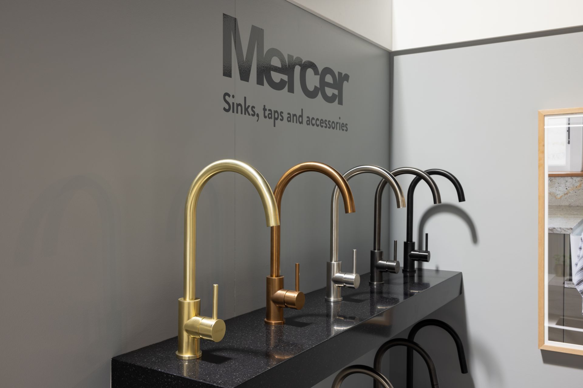 Mercer taps are available in a range of finishes to suit any kitchen.