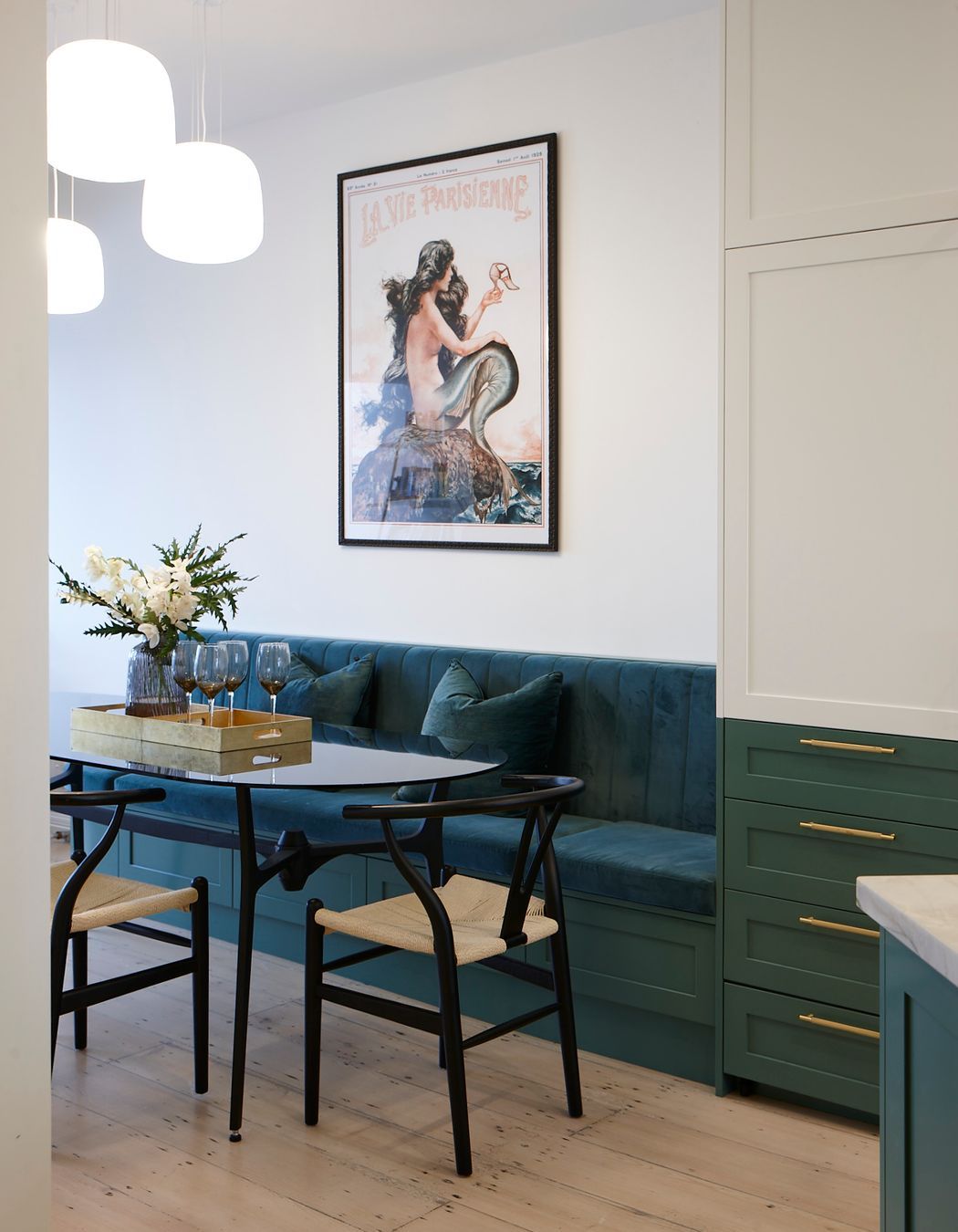 Lulu suggests using soft furnishings such as pillows, throws, or even a bold framed print to add colour to a space | Jackie Meiring Photography