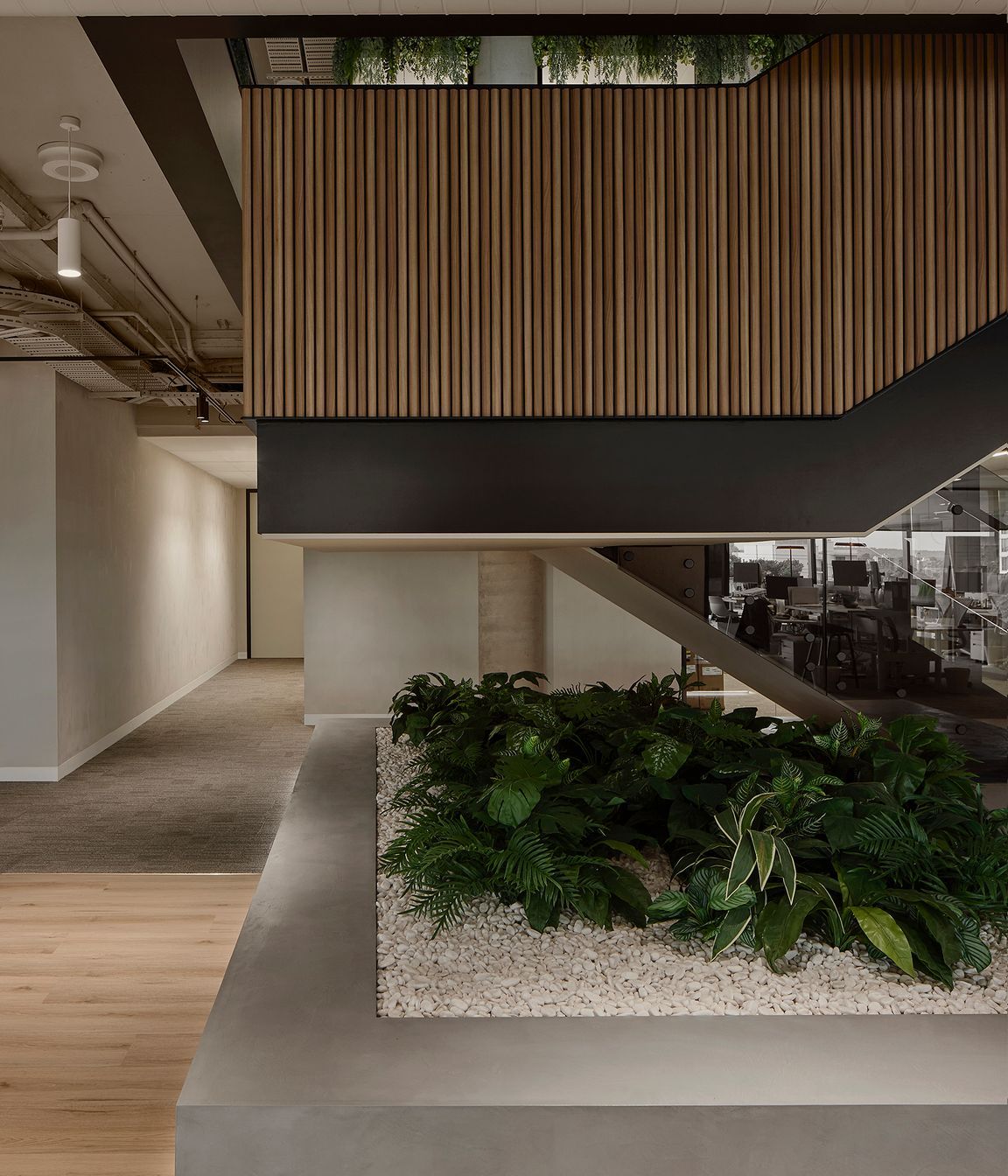 Modulo Acoustic is a prefinished tongue-and-groove lining.