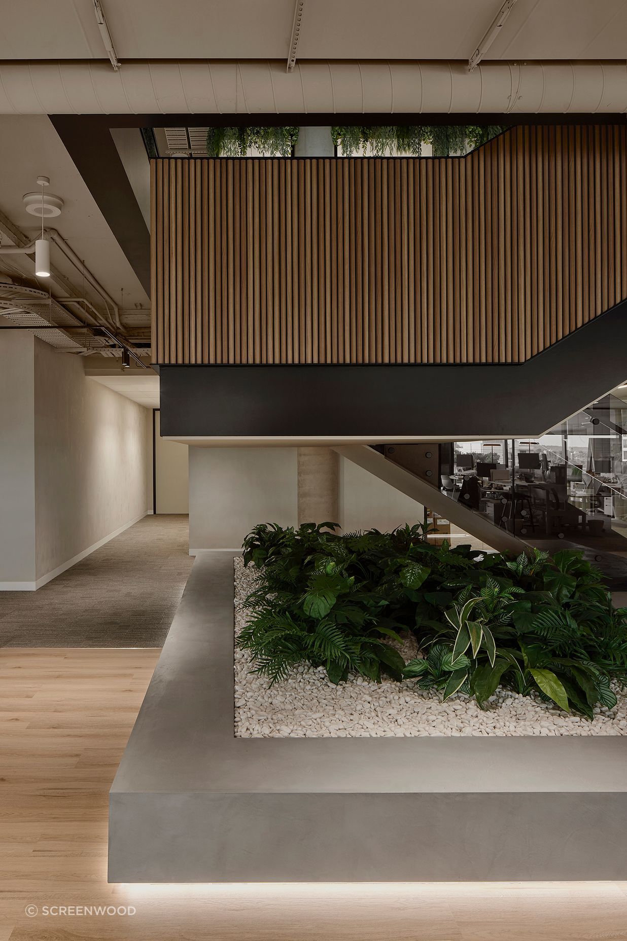 Modulo Acoustic is a prefinished tongue-and-groove lining.