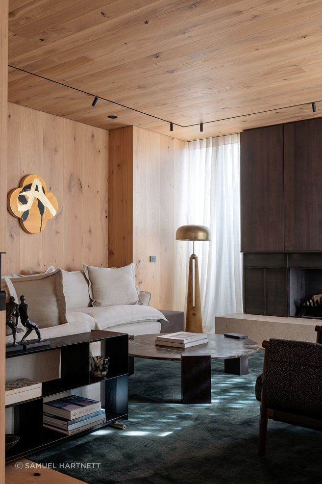 A cohesion of oak in a St Heliers home, featuring Sandstone VidaPlank Timber Flooring | Photography: Samuel Hartnett